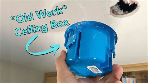 how to remove a plastic ceiling junction box|installing ceiling outlet box.